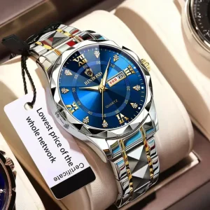 Binbond Authentic Watch - Silver & Blue