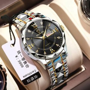 Binbond Authentic Watch -  Silver & Black