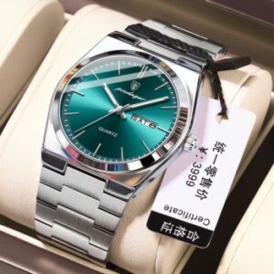 Luxury Poedagar Original Watch -  Silver & Green